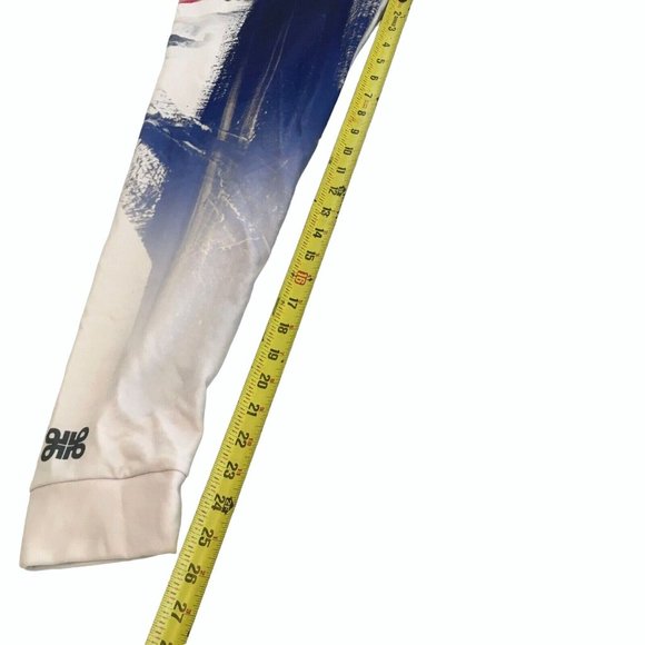 Lions Of Paris Womens Blue White Tapered Leg Pull‎ On Jogger Pants Size Large - Picture 11 of 11